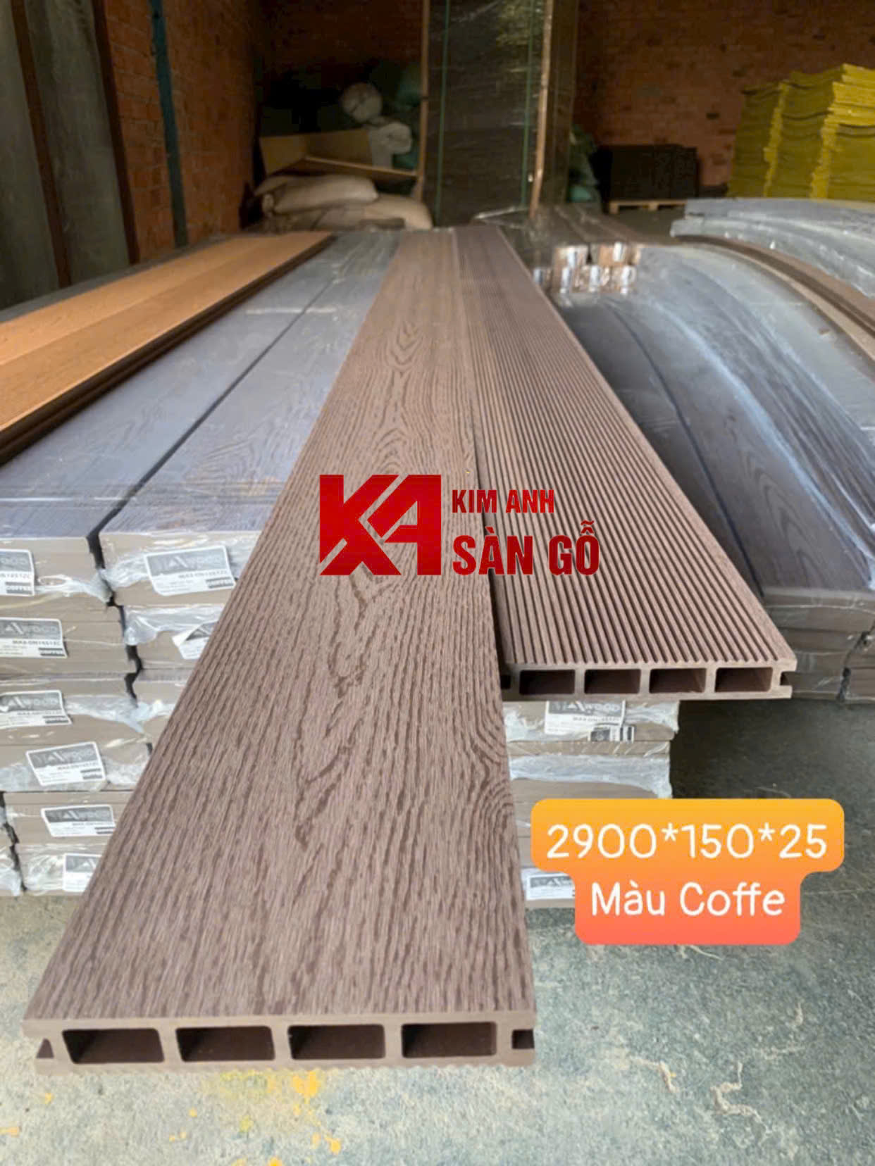 Sàn Gỗ Nhựa Lỗ Vuông 2D VN-02 25mm